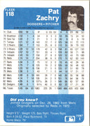 1984 Fleer Pat Zachry