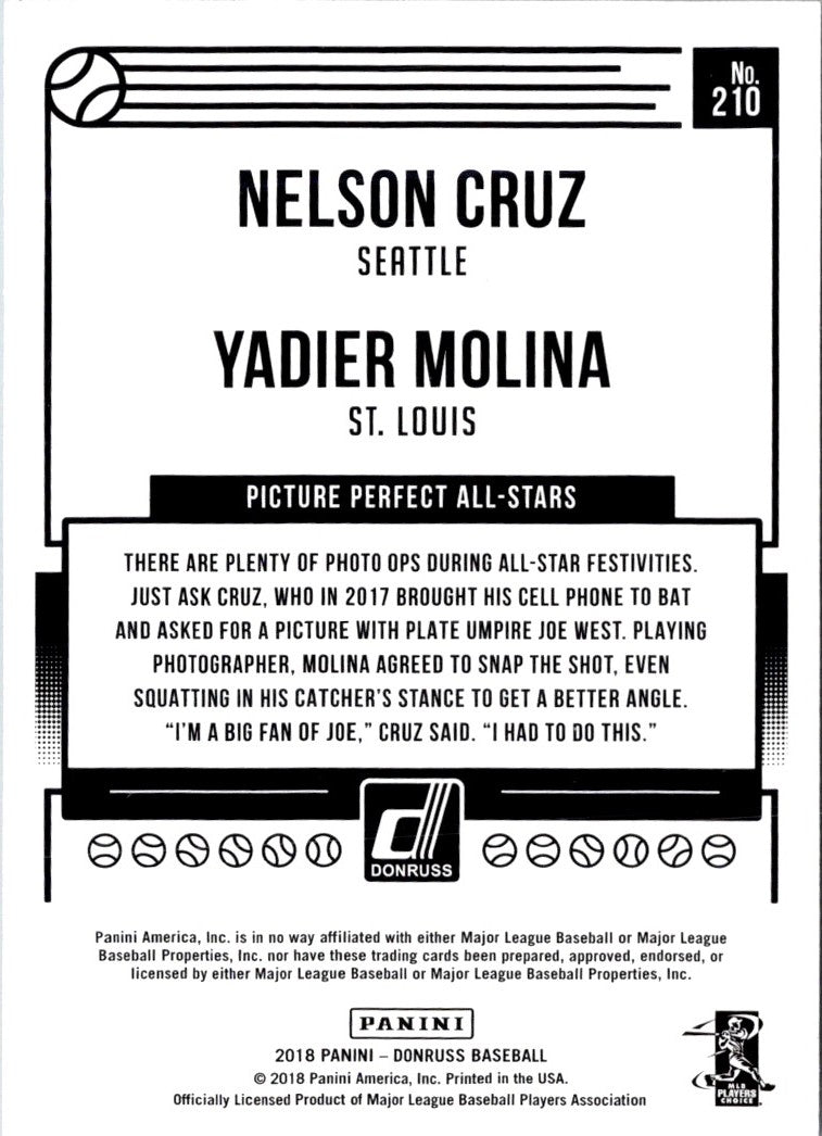 2018 Donruss Nelson Cruz/Yadier Molina