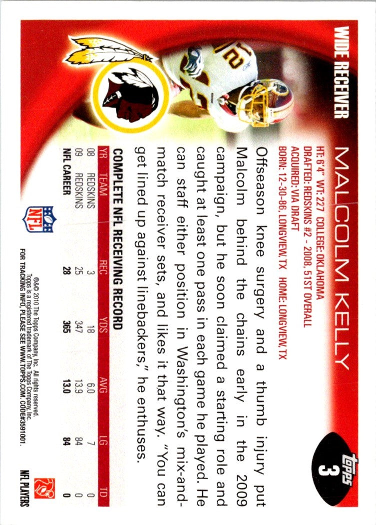 2010 Topps Malcolm Kelly