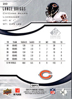 2009 Upper Deck Brian Urlacher/Devin Hester/Gale Sayers/Juaquin Iglesias/Lance Briggs/Matt Forte/Mike Singletary/Walter Payton #20
