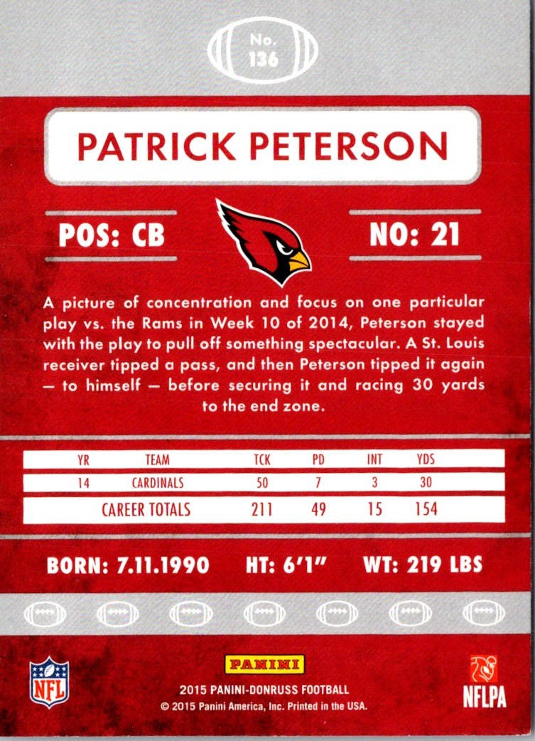 2015 Donruss Patrick Peterson