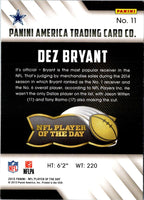 2015 Panini Player of the Day Dez Bryant #11