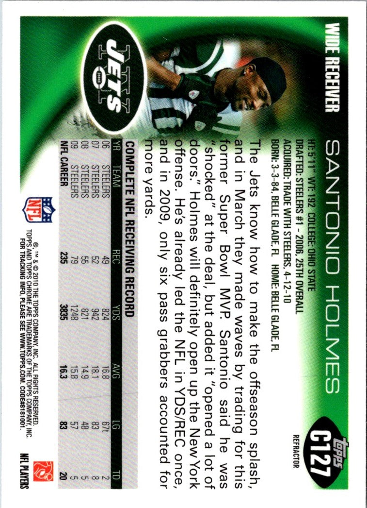 2010 Topps Chrome Santonio Holmes