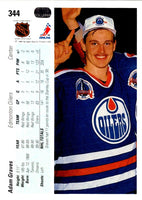 1990 Upper Deck Adam Graves #344 Rookie