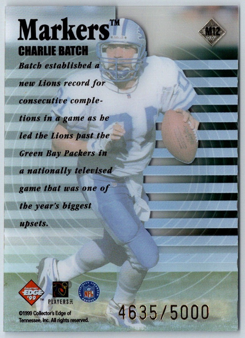 1999 Collector's Edge Supreme Markers Charlie Batch