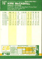 1987 Fleer Star Stickers Kirk McCaskill #75