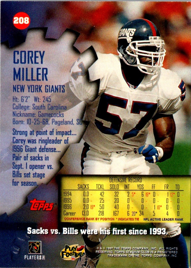 1997 Stadium Club Corey Miller