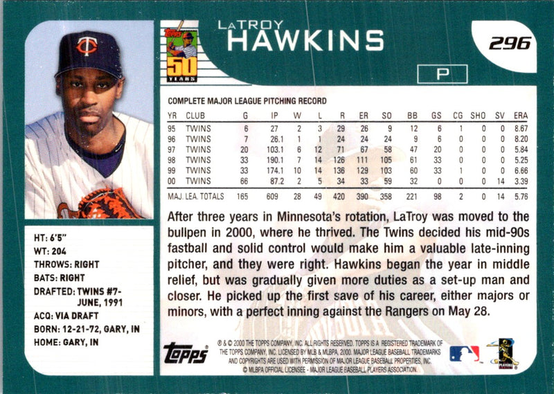 2001 Topps LaTroy Hawkins