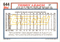 1992 Topps Terry Leach #644