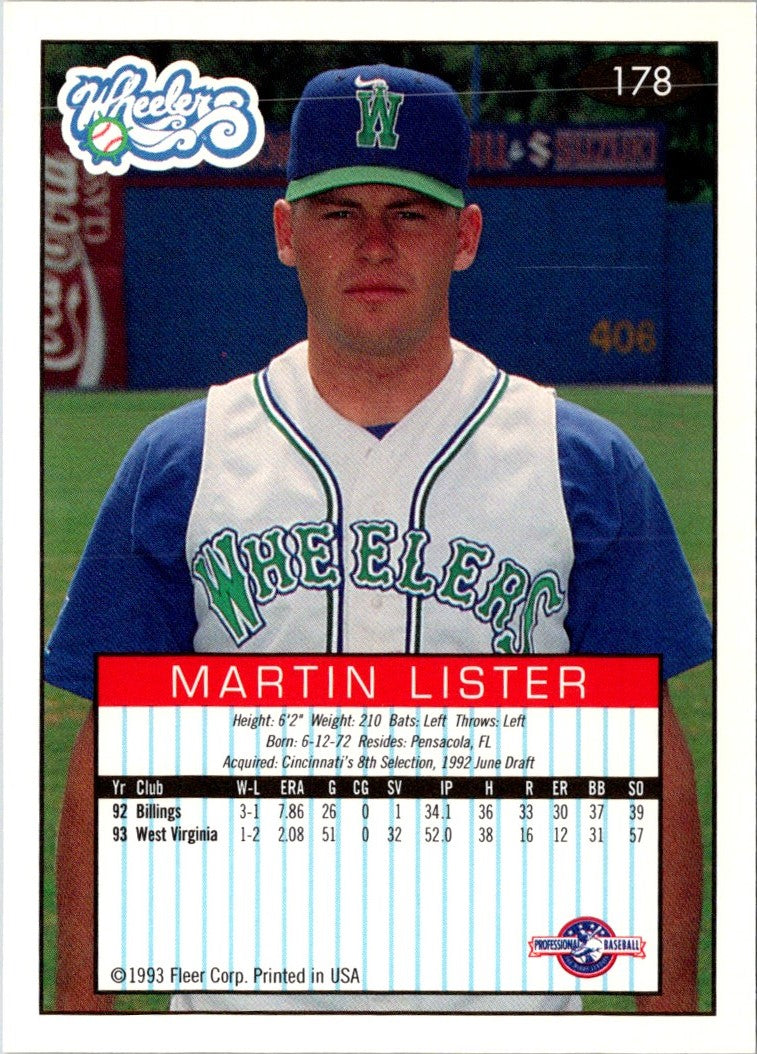 1993 Fleer Excel Martin Lister