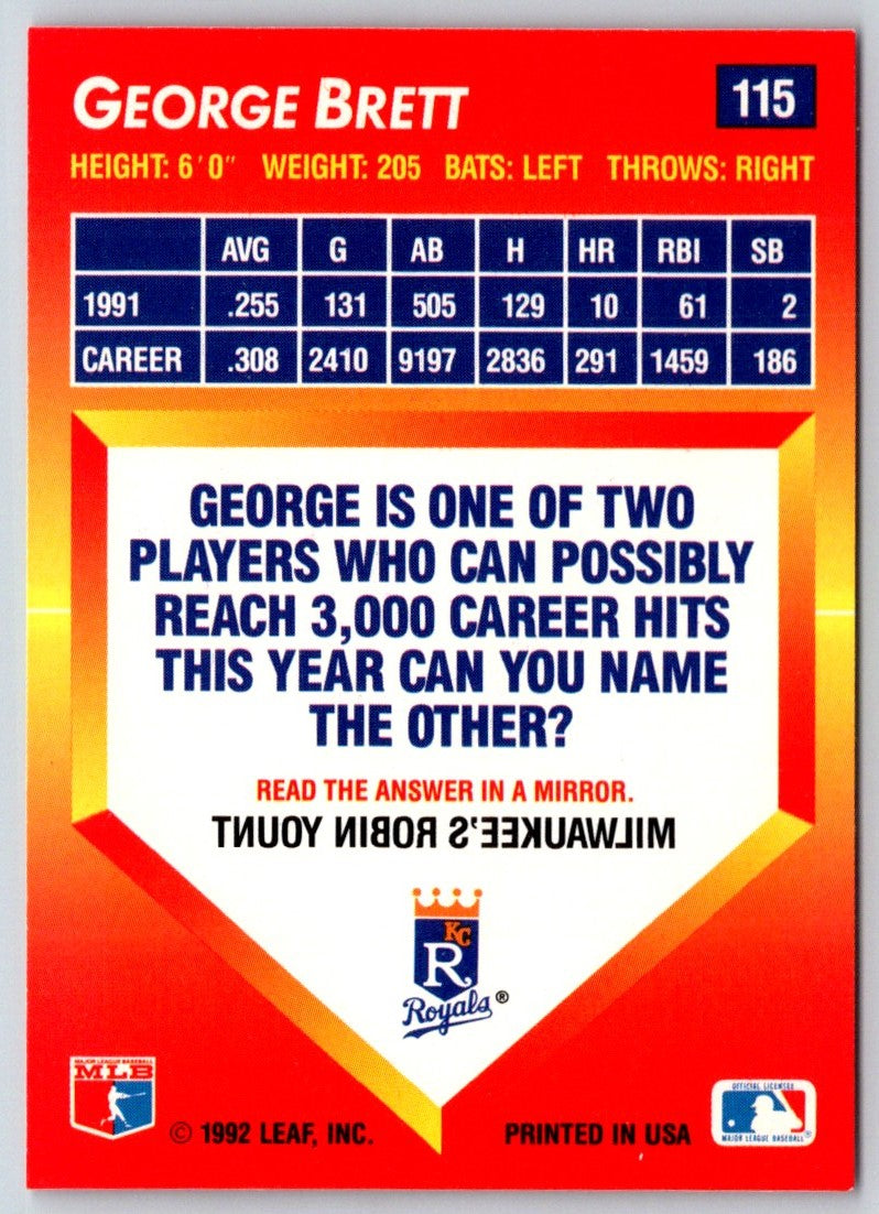 1992 Triple Play George Brett