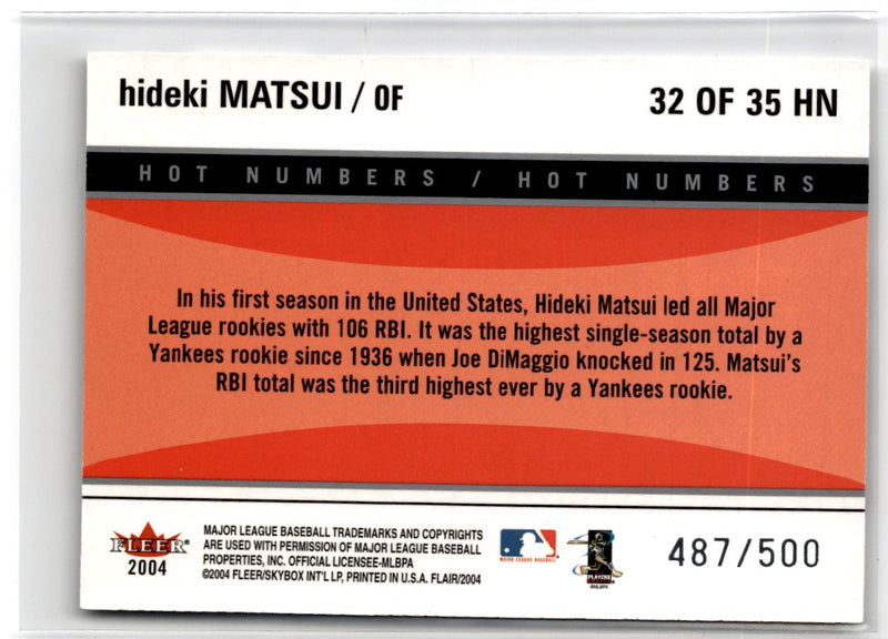 2003 Fleer Authentix Hideki Matsui