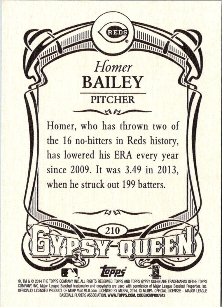 2014 Topps Gypsy Queen Homer Bailey