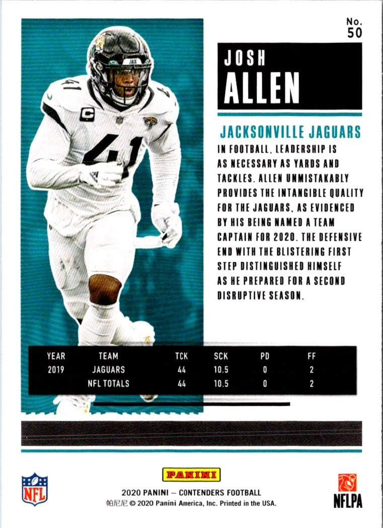 2020 Panini Contenders Josh Allen