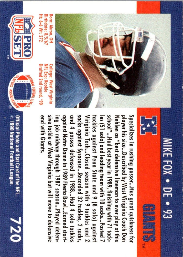 1990 Pro Set Mike Fox