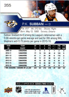 2017 Upper Deck P.K. Subban #355