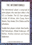 1993 Stadium Club Info Cards Topps Stadium Club Finest