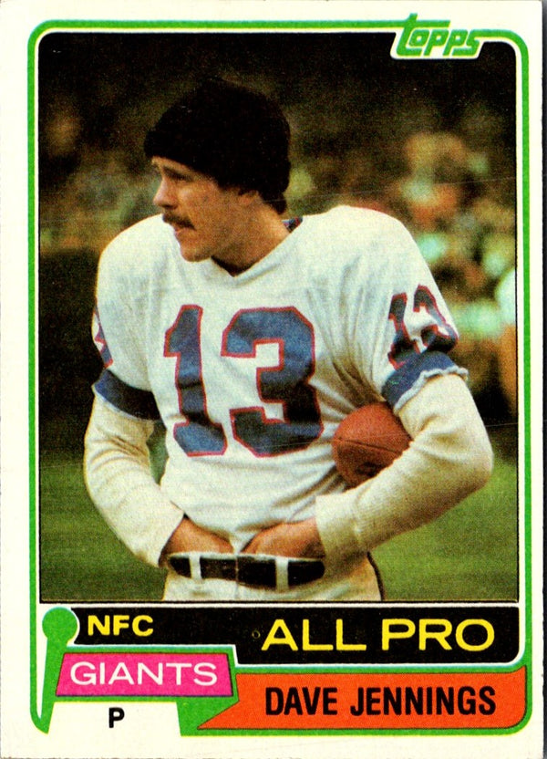 1981 Topps Dave Jennings #110 EX