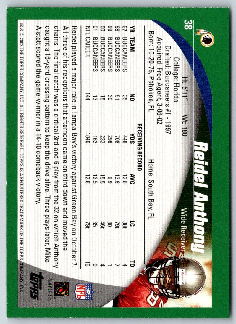 2002 Topps Reidel Anthony