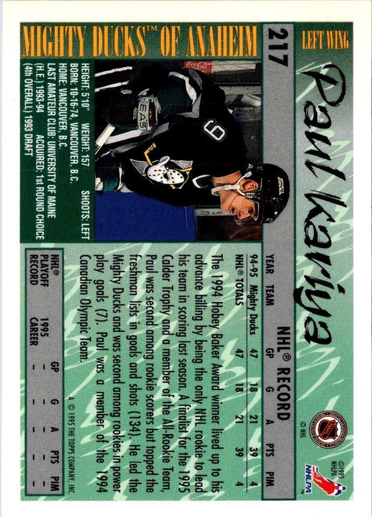 1995 Topps Paul Kariya