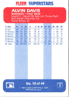 1988 Fleer SuperStars Alvin Davis #10