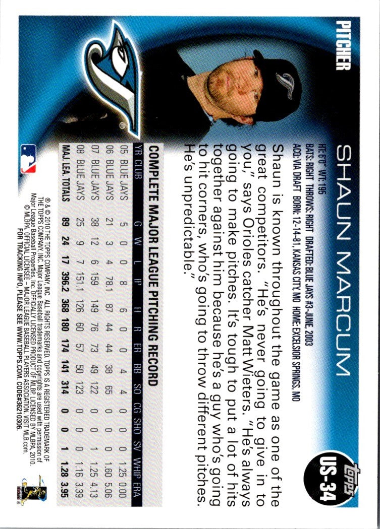 2010 Topps Update Walmart Black Shaun Marcum