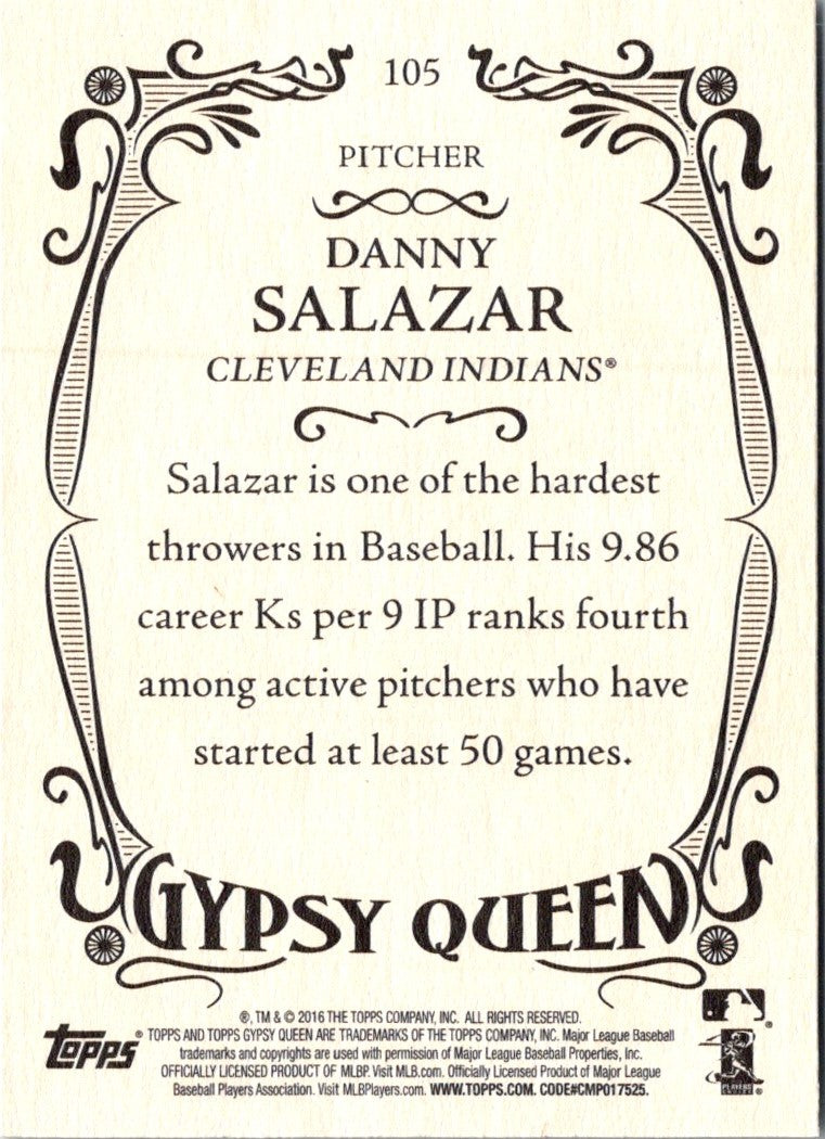 2016 Topps Gypsy Queen Danny Salazar