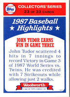 1988 Topps Woolworth Baseball Highlights John Tudor #23
