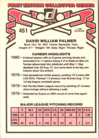 1981 Donruss Dave Palmer #451