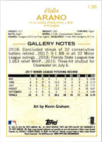 2018 Topps Gallery Victor Arano #136 Rookie