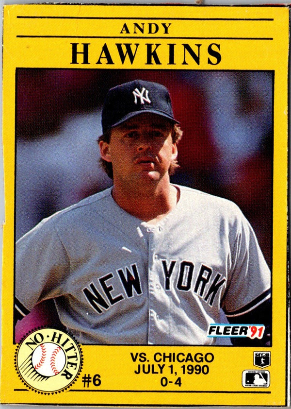 1991 Fleer Box Cards Andy Hawkins #6