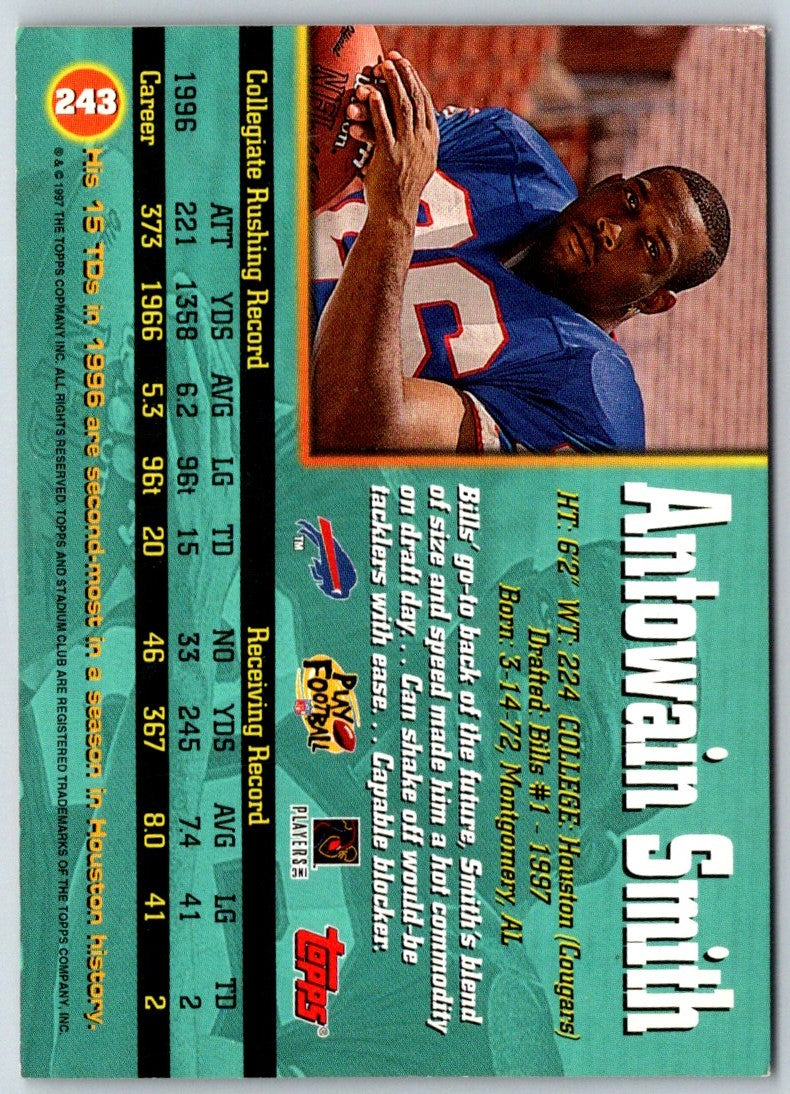 1997 Stadium Club Antowain Smith