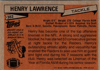1981 Topps Henry Lawrence #382 Rookie