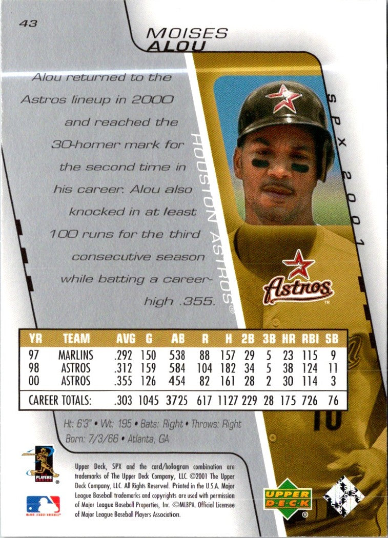 2001 SPx Moises Alou