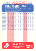 1987 Fleer Limited Edition Mike Marshall #25