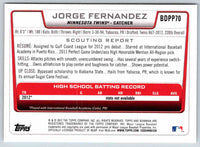 2012 Bowman Jorge Fernandez #BDPP70