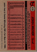 1981 Topps John Milner #618