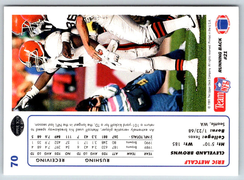 1992 Upper Deck Eric Metcalf