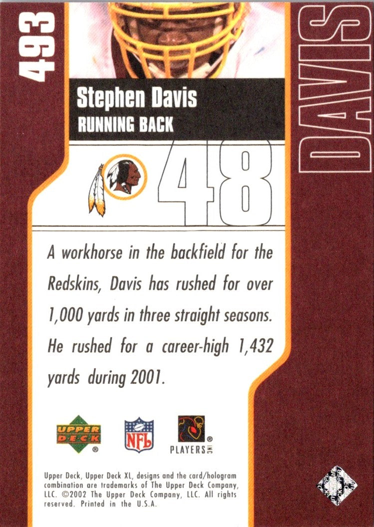 2002 Upper Deck XL Stephen Davis