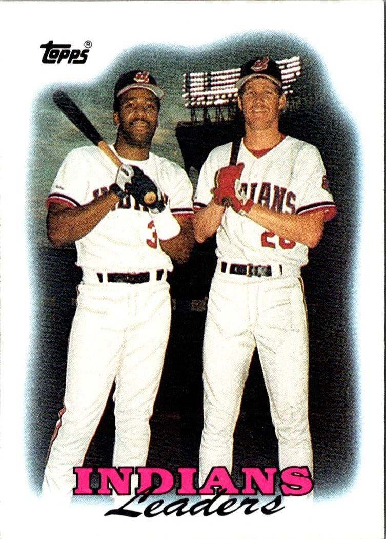 1988 Topps Indians Leaders - Joe Carter/Cory Snyder