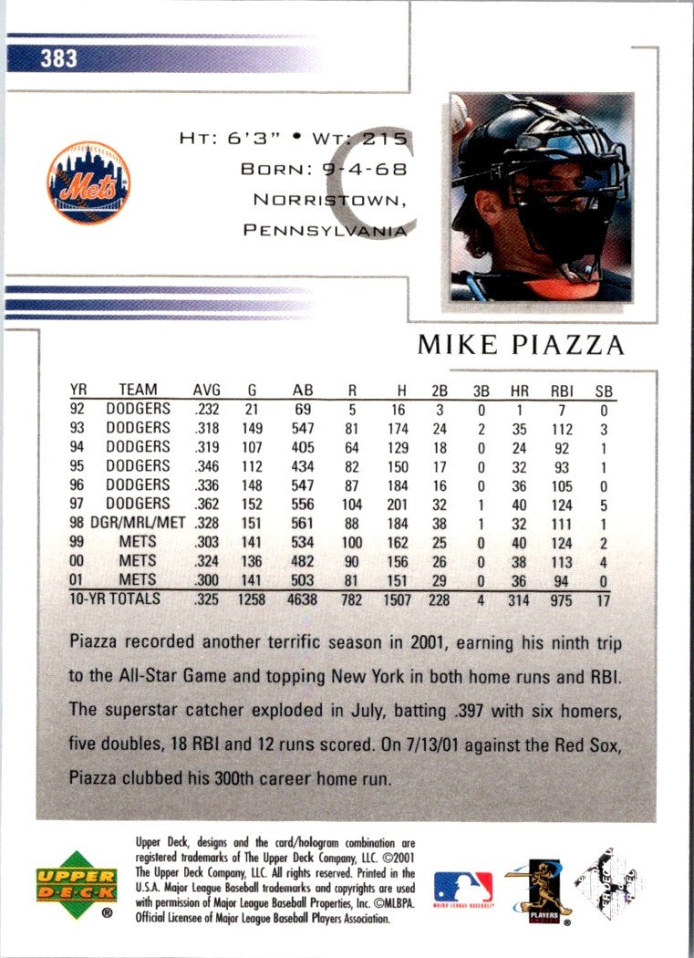 2002 Upper Deck Mike Piazza