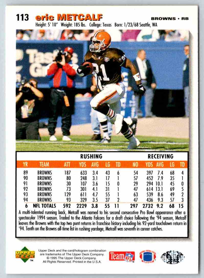 1995 Upper Deck Eric Metcalf