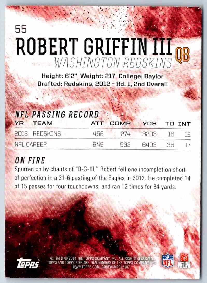 2014 Contenders Robert Griffin