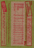 1985 Topps Bill Caudill
