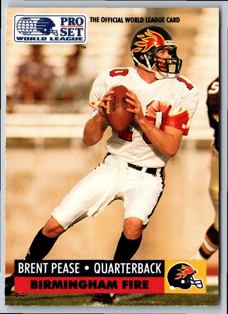 1991 Pro Set WLAF Inserts Brent Pease