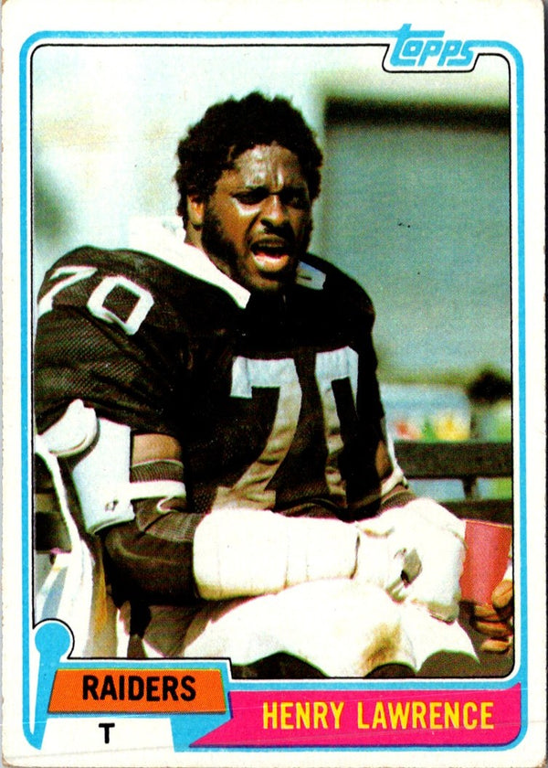 1981 Topps Henry Lawrence #382 Rookie