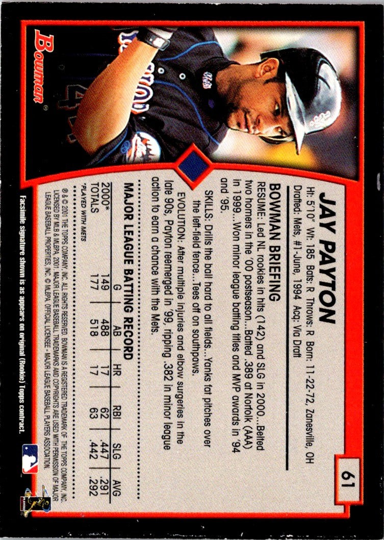 2001 Bowman Jay Payton