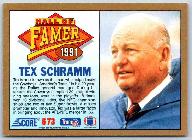 1991 Score Tex Schramm