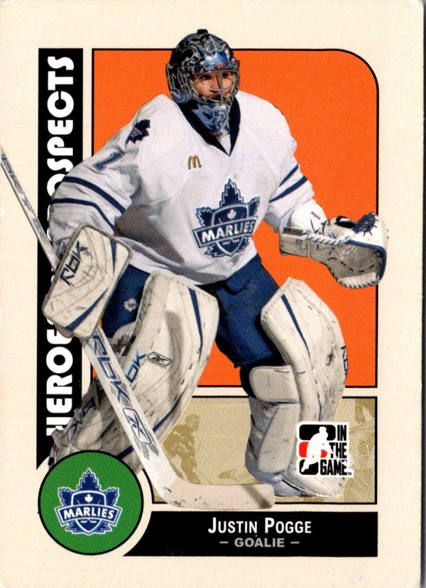 2008 In The Game Heroes and Prospects Justin Pogge #38