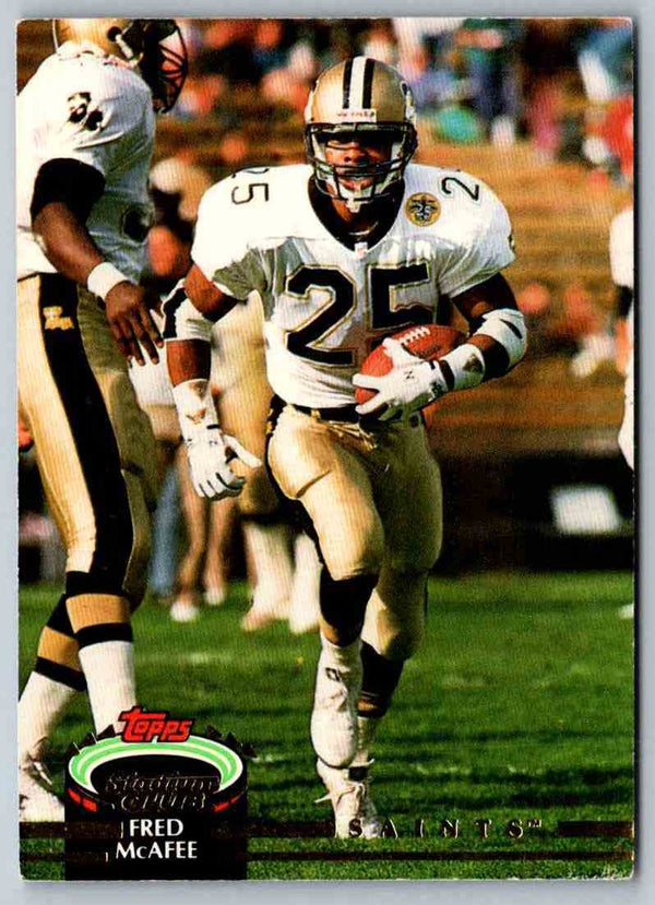 1992 Topps Stadium Club Football Fred McAfee #166